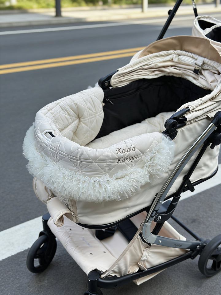 寵物推車套裝 米白 - Luxfurry