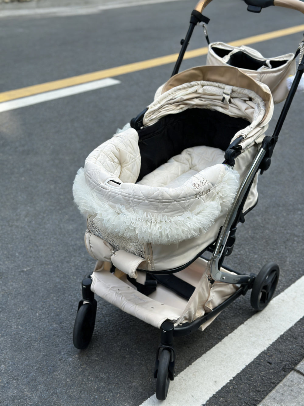 寵物推車套裝 米白 - Luxfurry